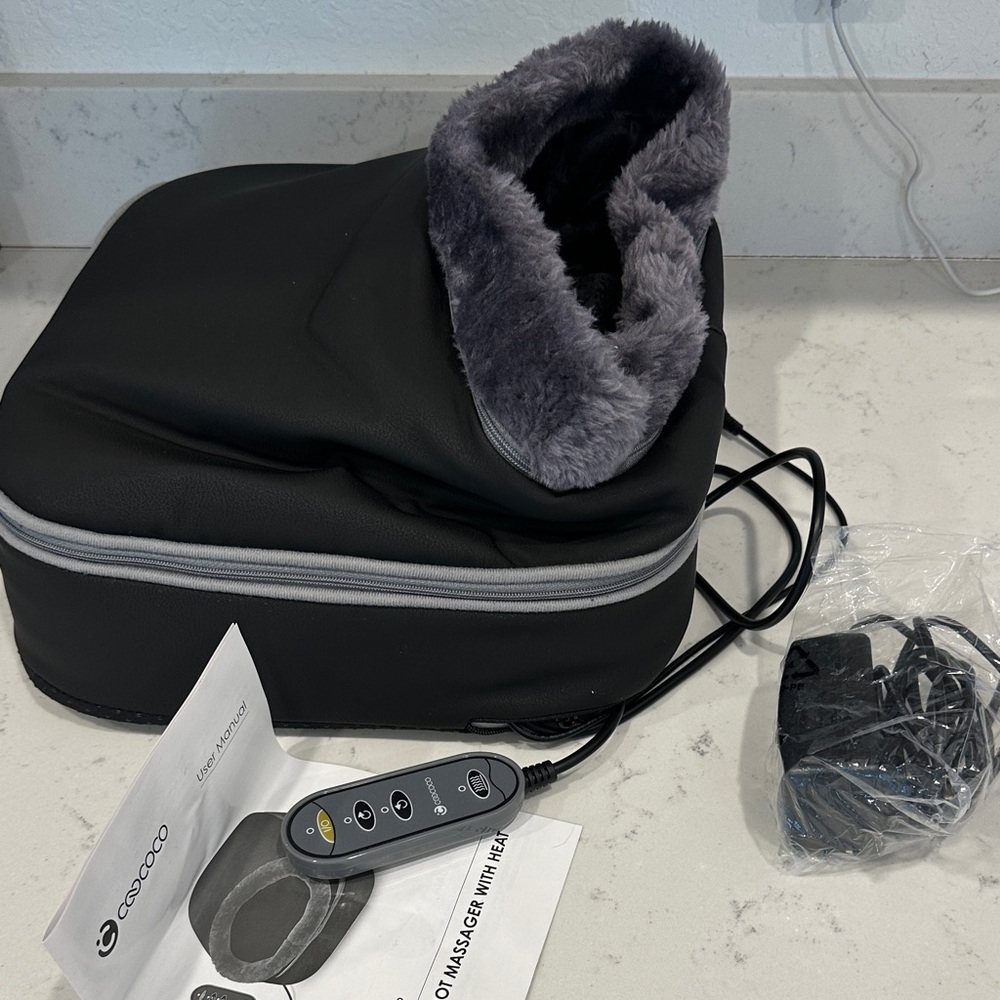 Black and Gray Foot Massager with Heat